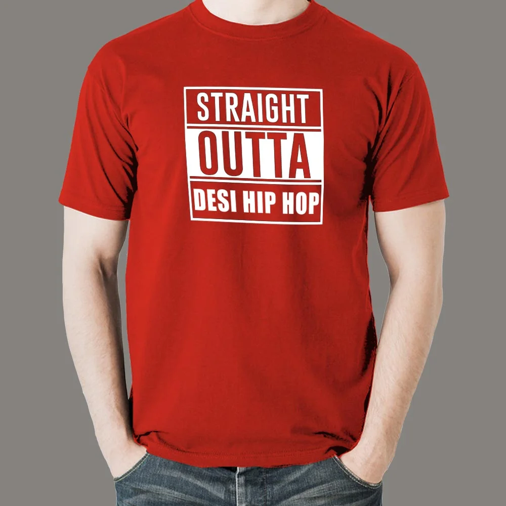 Straigh Outta gym Desi Hip Hop T-Shirt For Men