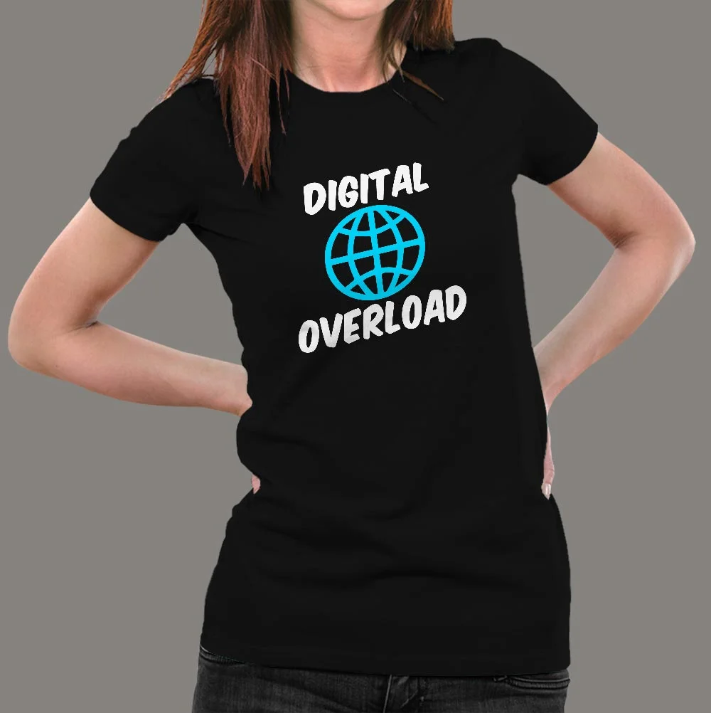 Digital Overload Women's T-Shirt - Navigate the Tech Maze
