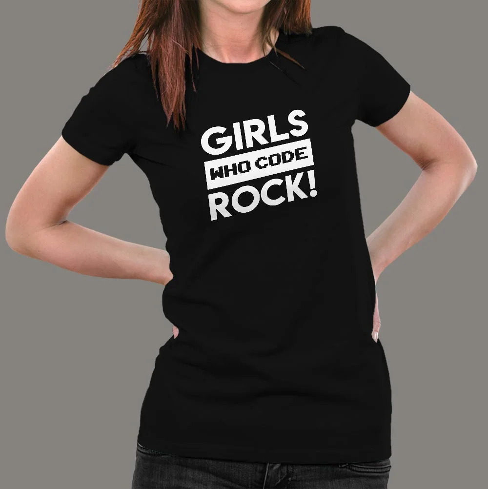 Girls Who Code Rock Women's Tee - Empower & Code