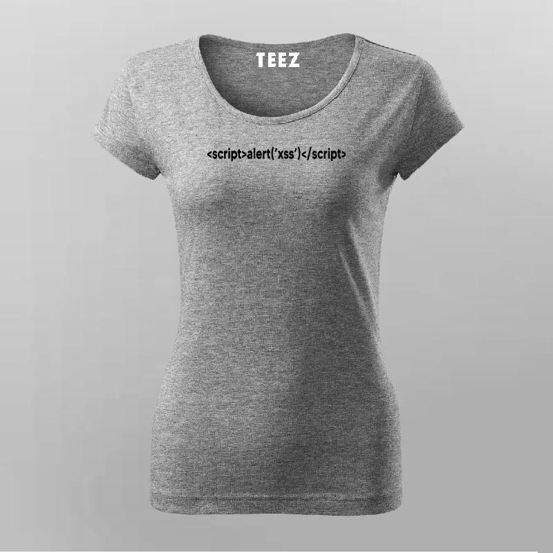 Hacker XSS Filter Alert Command T-Shirt For Women