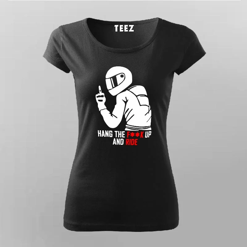 Blunt Biker Tee: Hang Up And Ride, Ladies