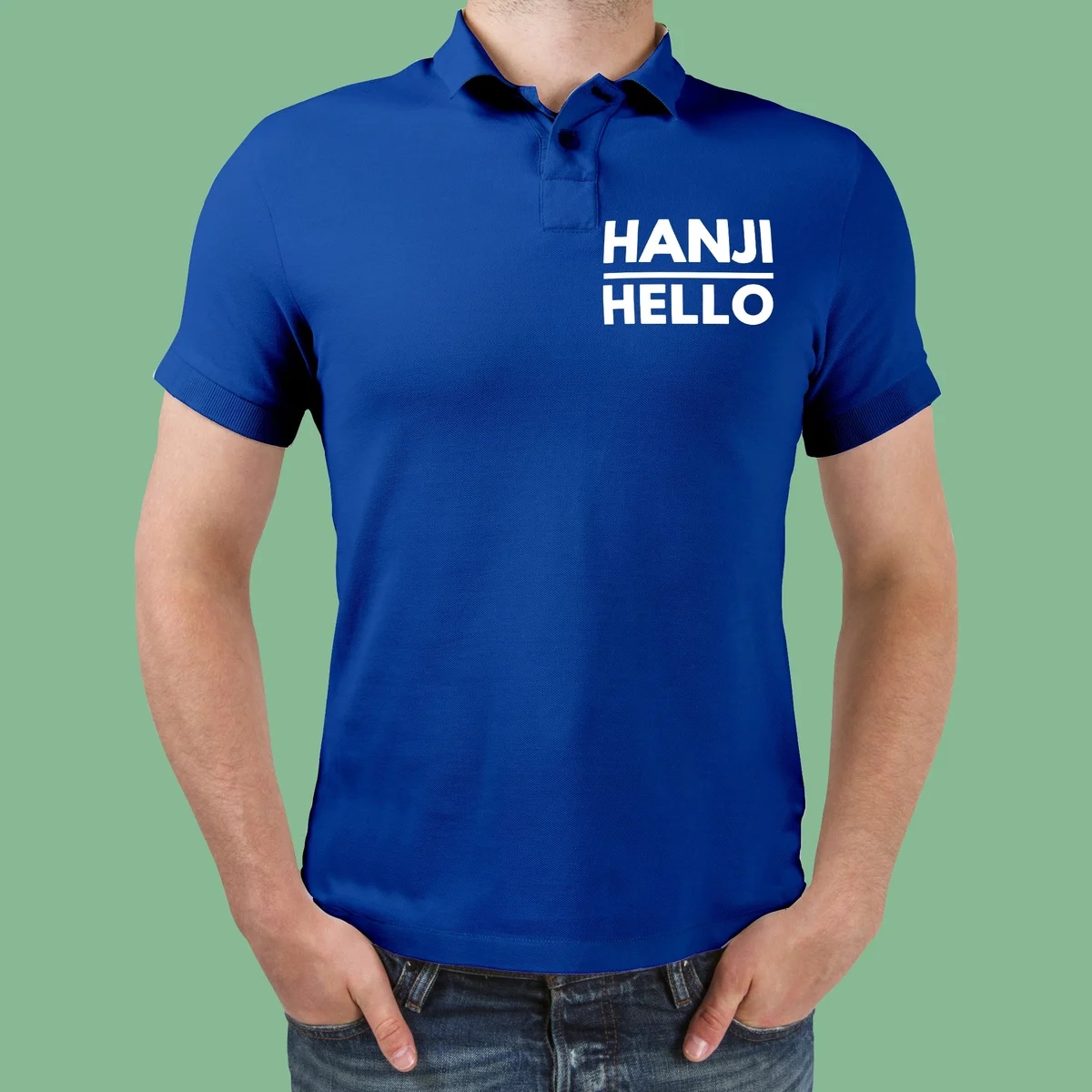 Hanji Hello Polo T-Shirt For Men