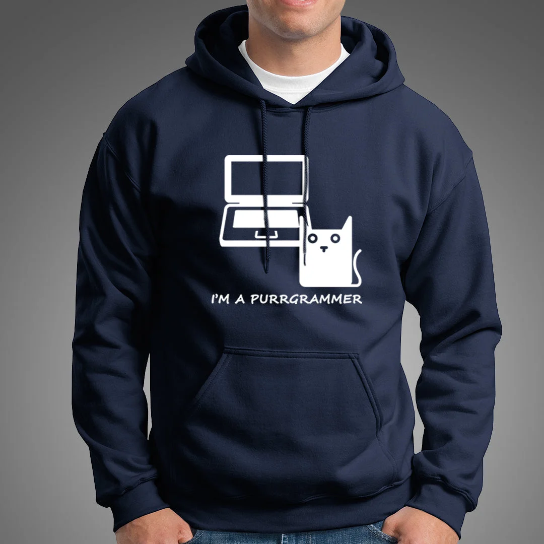 I'm a Purrgrammer Hoodies For Men