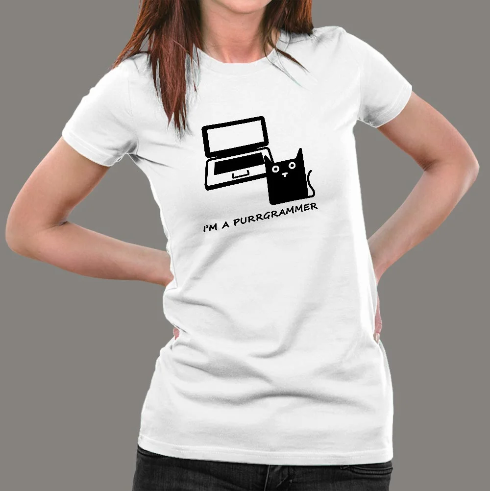 I'm a Purrgrammer Women's Tee - Code & Cats Combo