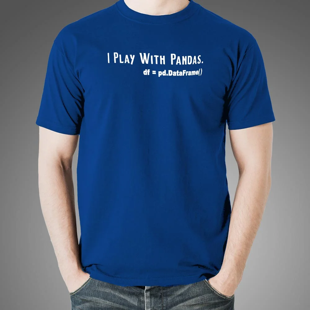 Playing With Pandas Python T-Shirt - Data Fun Unleashed