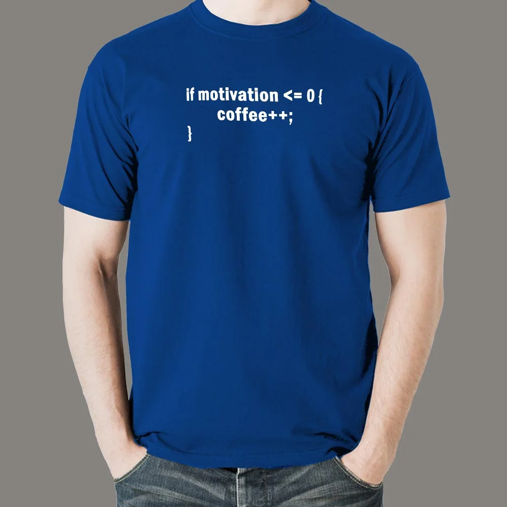 Code Coffee Motivation Men's Tee