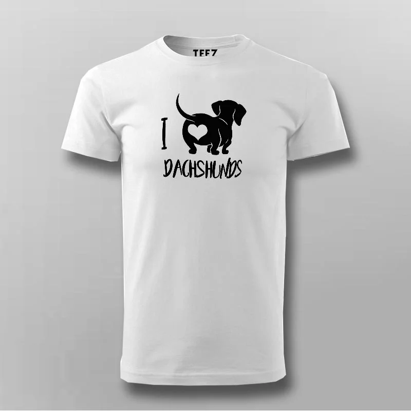 I Love Dachshunds T-Shirt For Men