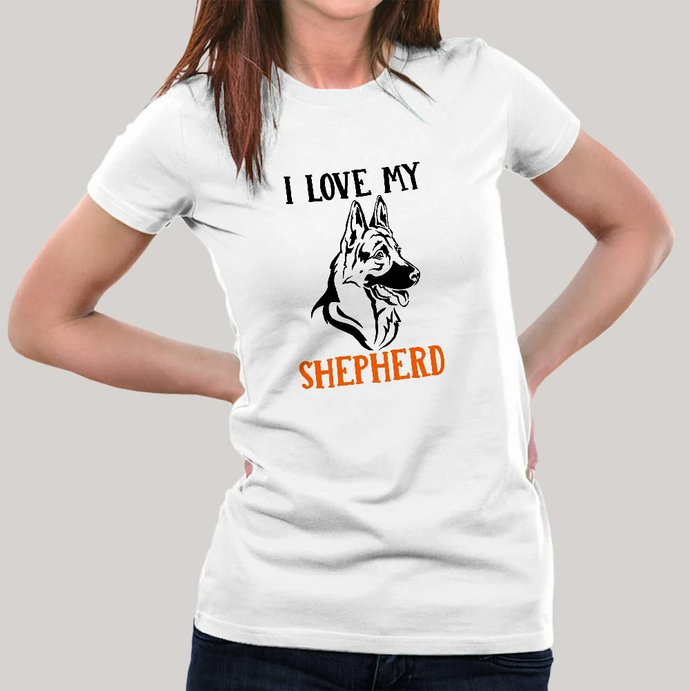 I Love My Shepherd T-Shirt For Women