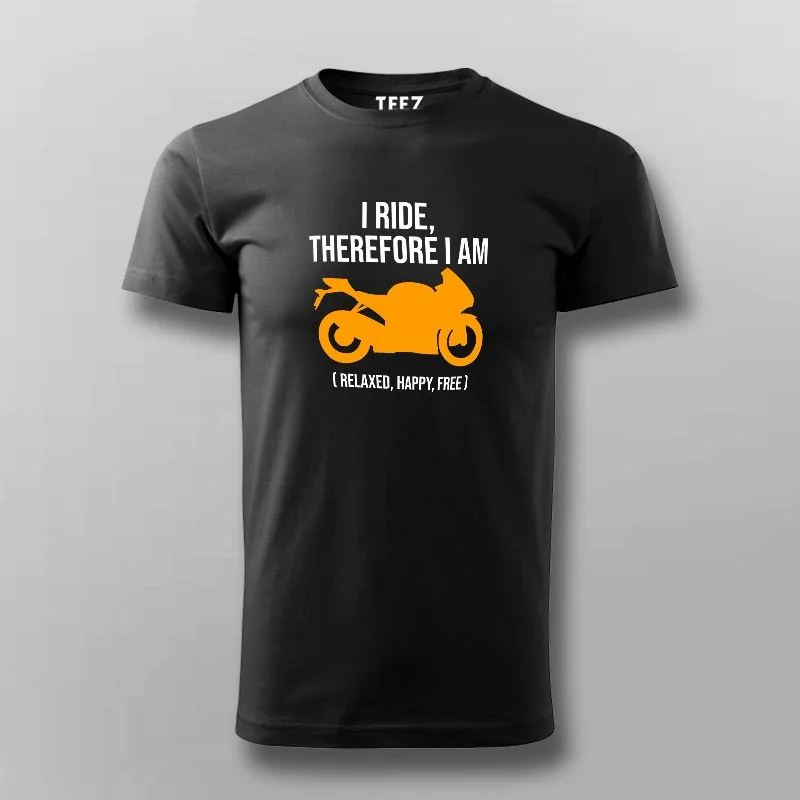 I Ride Therefore I Am - Essential Biker Tee