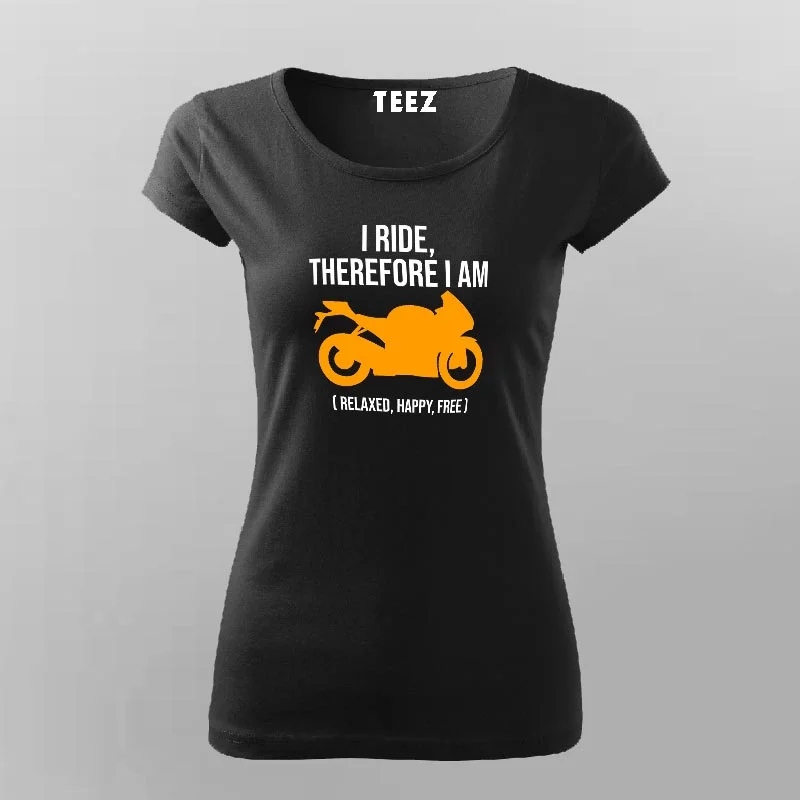 Philosophic Biker Tee: I Ride Therefore I Am