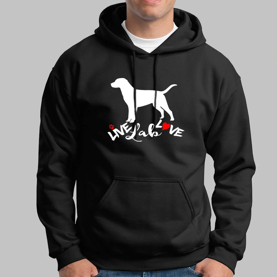 Live Lab Love Cute Labrador Retriever Hoodies For Men