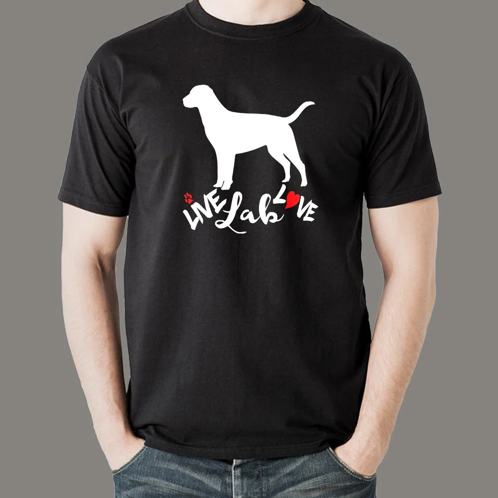 Live Lab Love Cute Labrador Retriever T-Shirt For Men