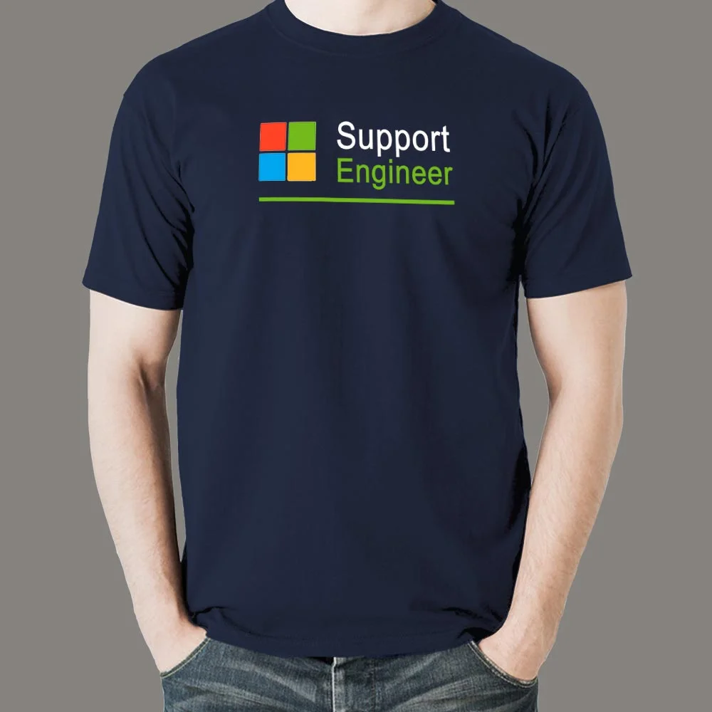 Microsoft Support Engineer Tee - Solving With Care