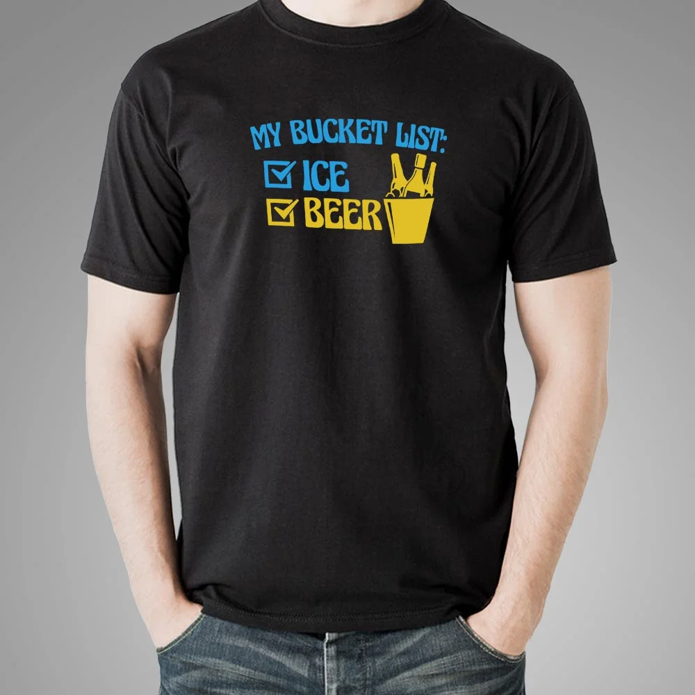 My Bucket List: Ice And Beer T-Shirt For Men