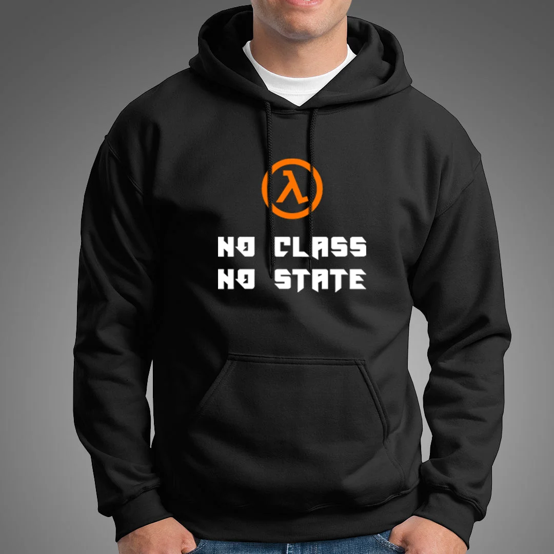 No Class No State Functional Programmer Hoodies For Men