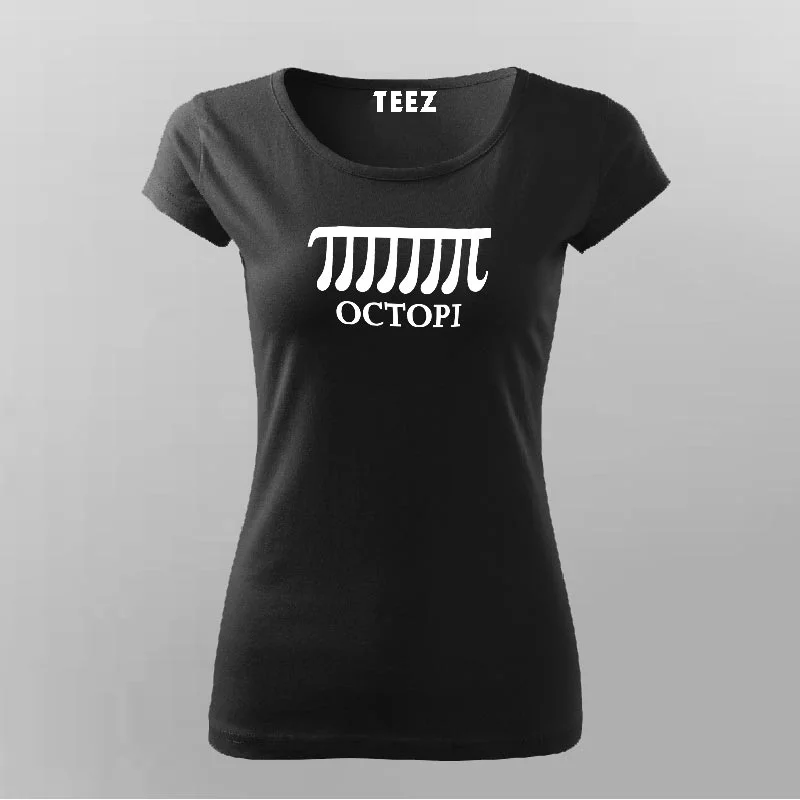 Octopi Math Geek Funny Pi T-Shirt For Women