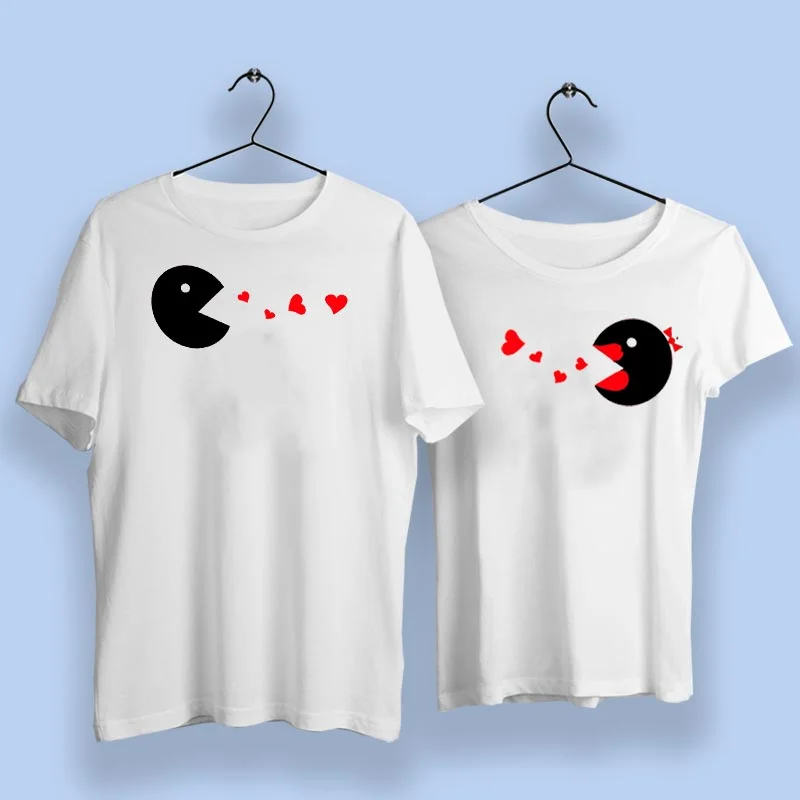 Pacman Cute Couple T-Shirts