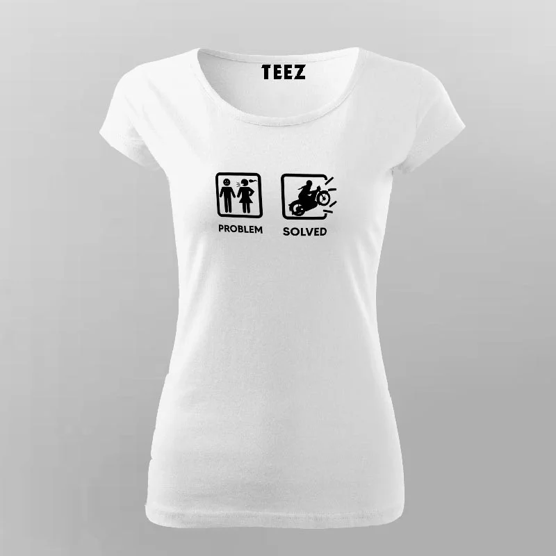 Problem Solved Women's Biker T-Shirt