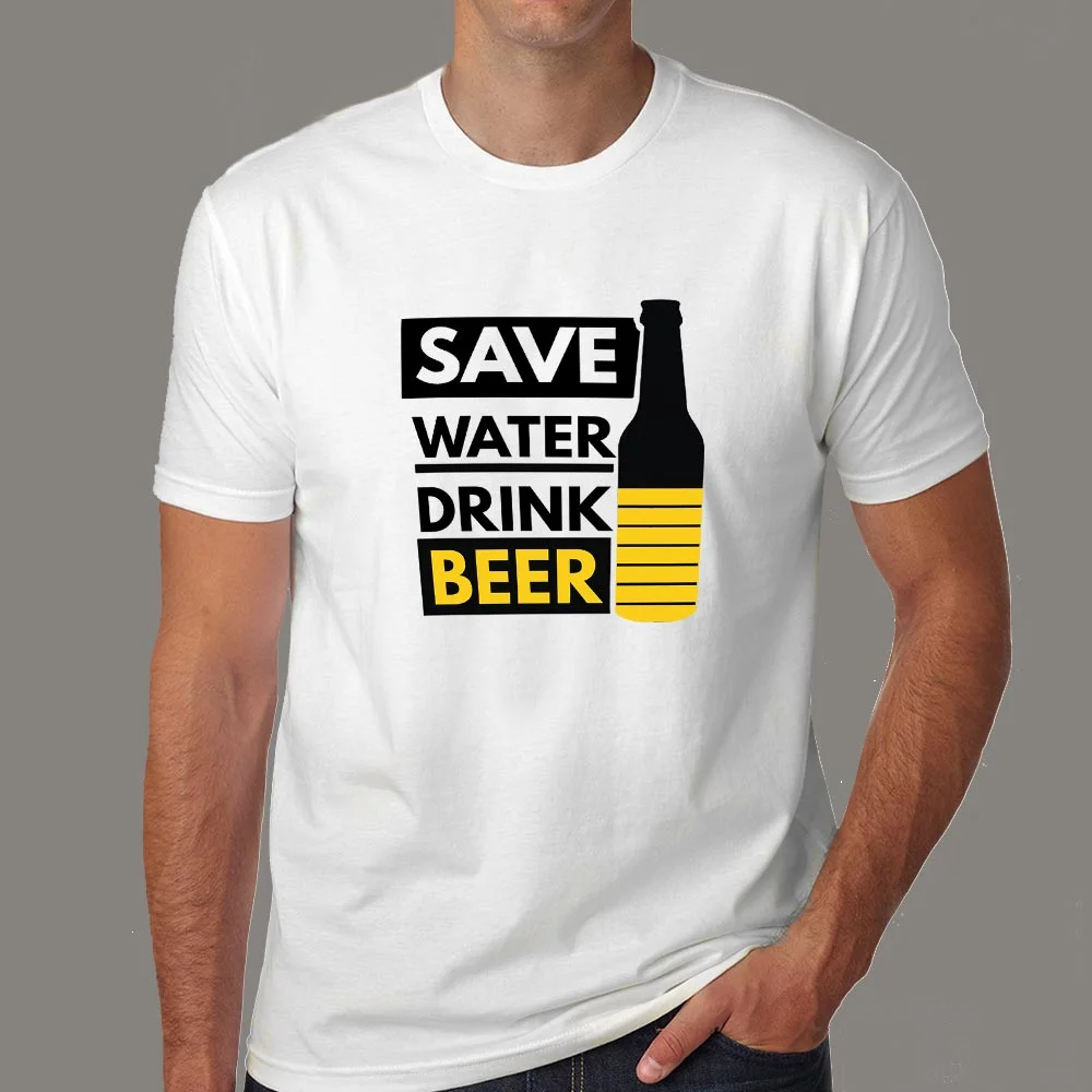 Save Water Drink Beer T-Shirt For Men