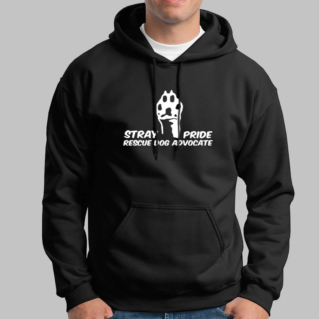 Stray Pride Rescue Dog Advocate Hoodies For Men
