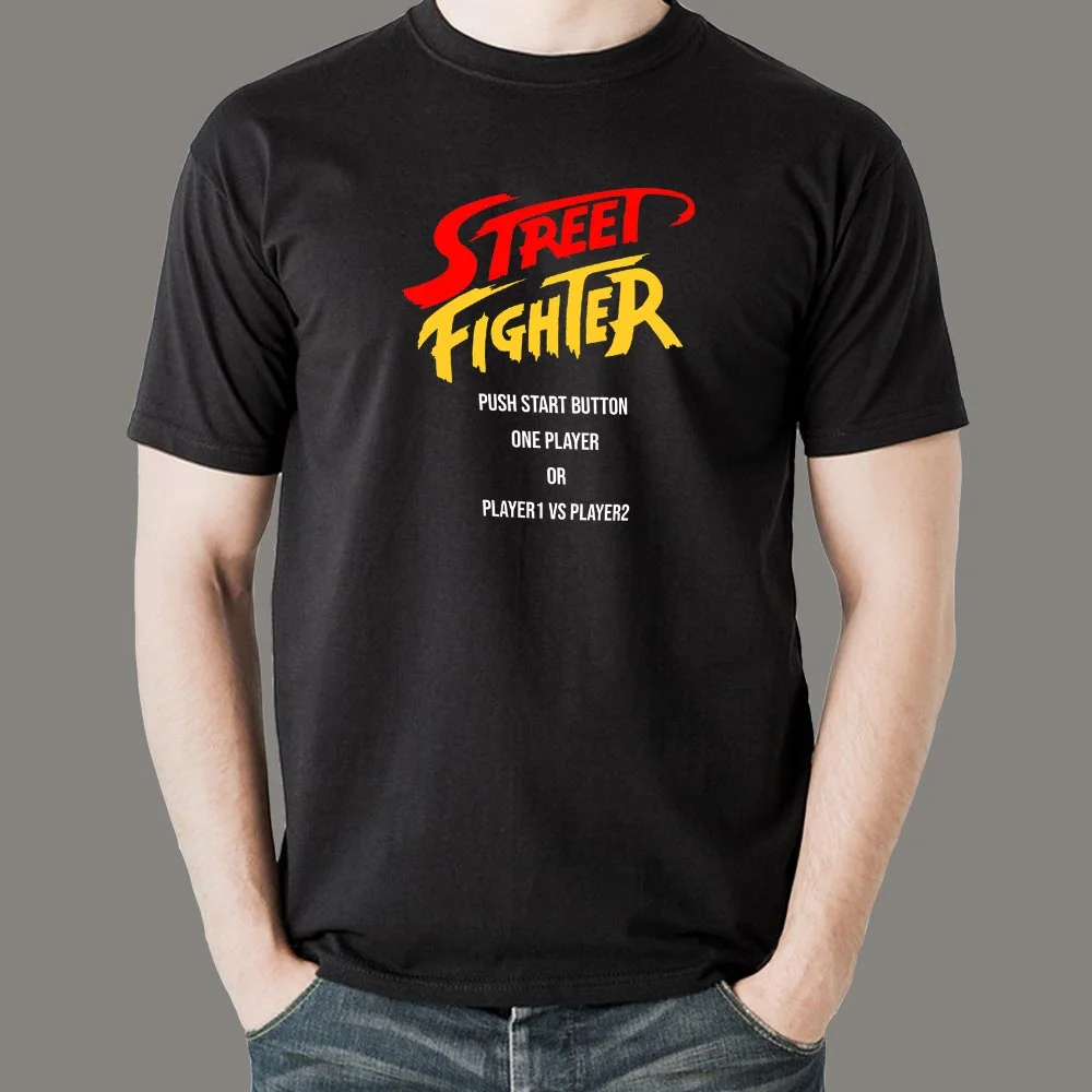 Street Fighter Retro Gaming T-Shirt For Men