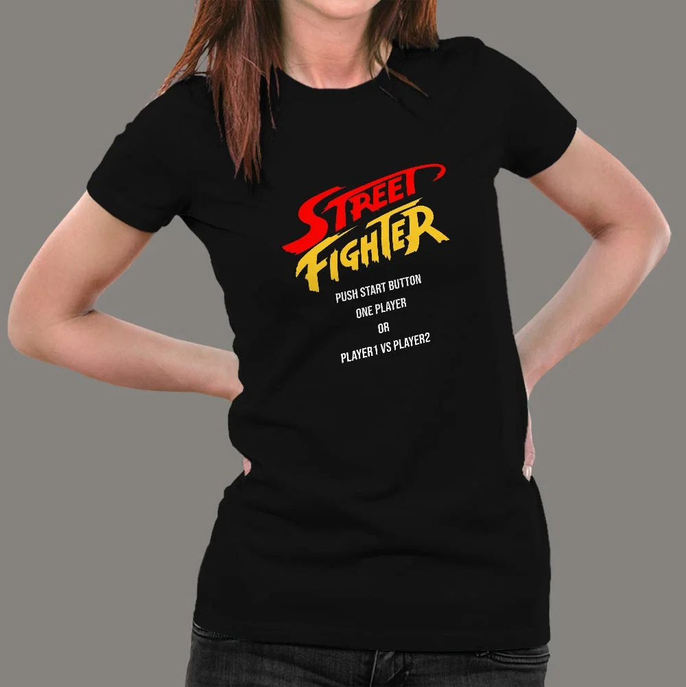 Street Fighter Retro Gaming T-Shirt For Women