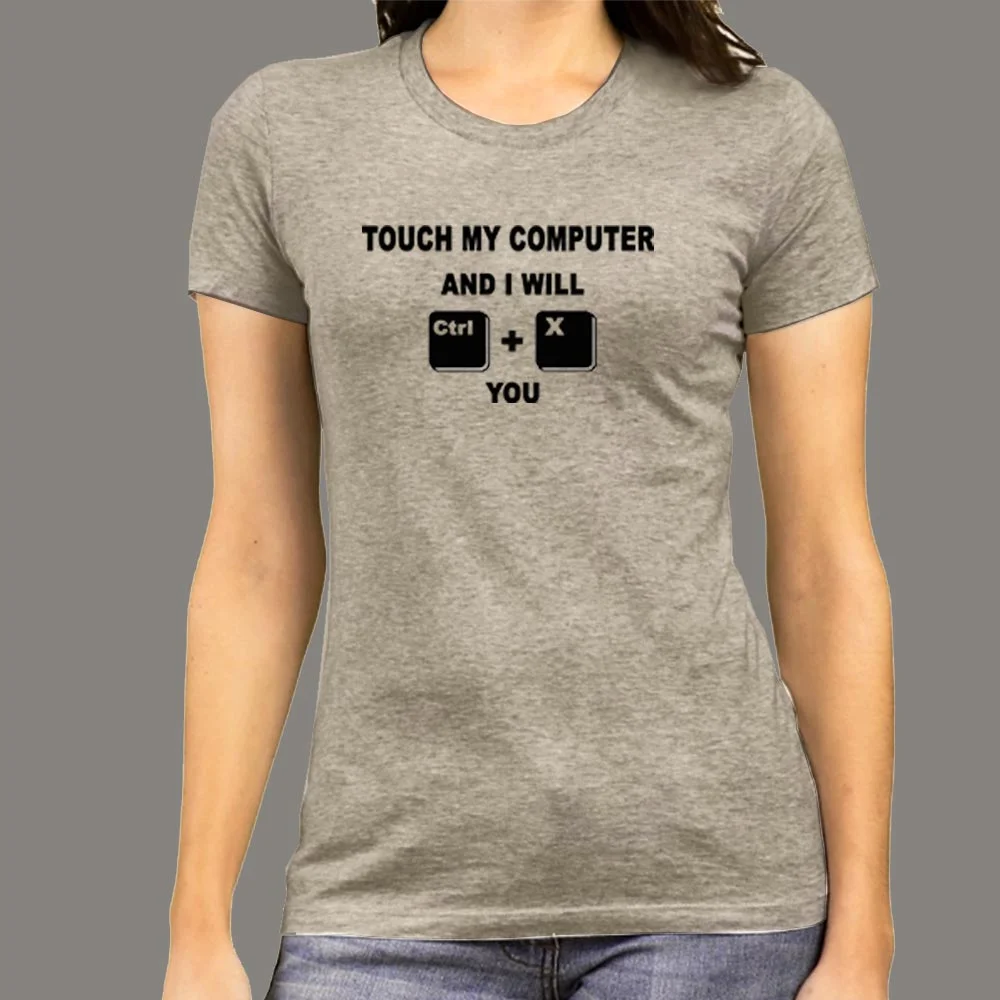 Ctrl X Threat Women's Tee - Hands Off My Computer