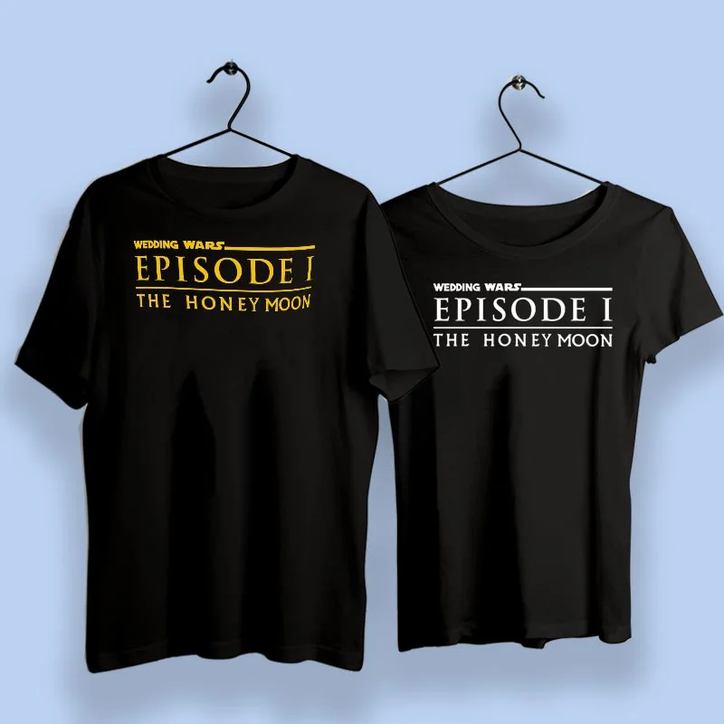 Wedding Wars Episode 1 Honeymoon Couple T-Shirts