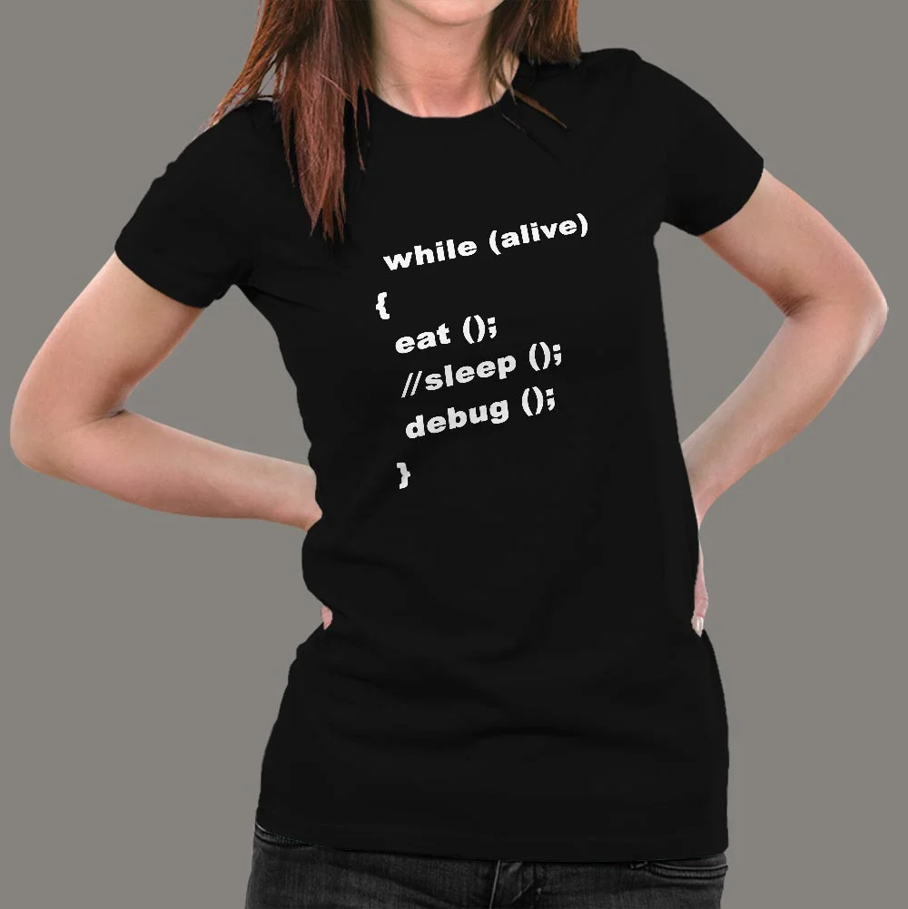 Eat Sleep Debug Repeat Women's Programmer Tee