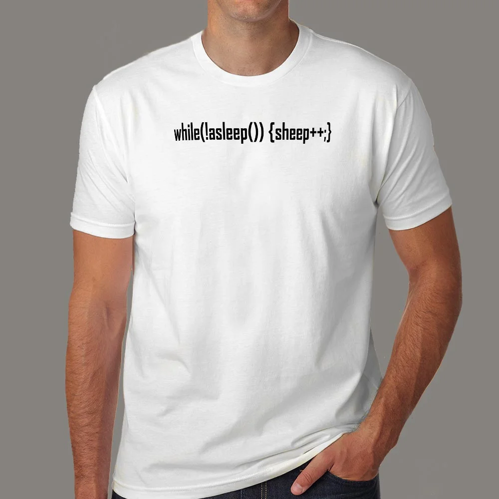 While Asleep Counting Sheep Programmer Tee