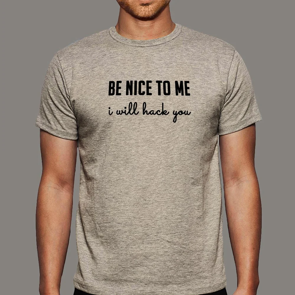 Hacker's Warning T-Shirt - Be Nice or Get Hacked