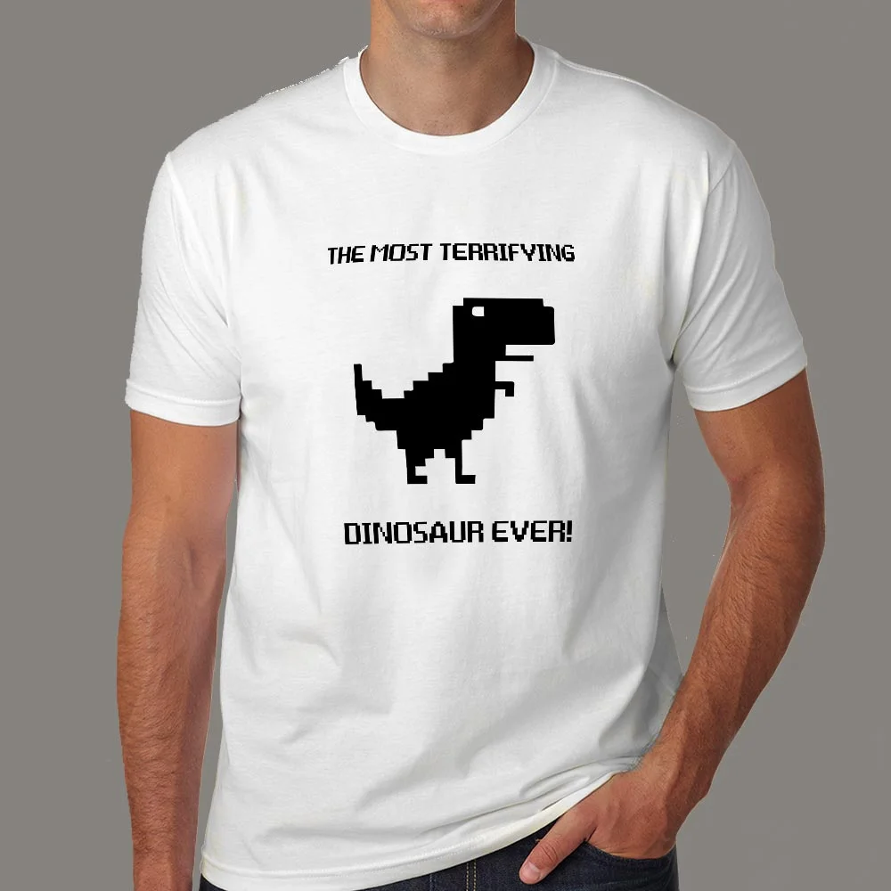Chrome Dino Game Expert Tee - Master of Offline Adventures