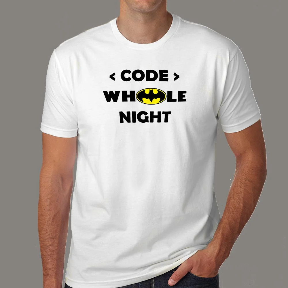 Code Whole Night Men's T-Shirt - Programmer's Midnight Oil