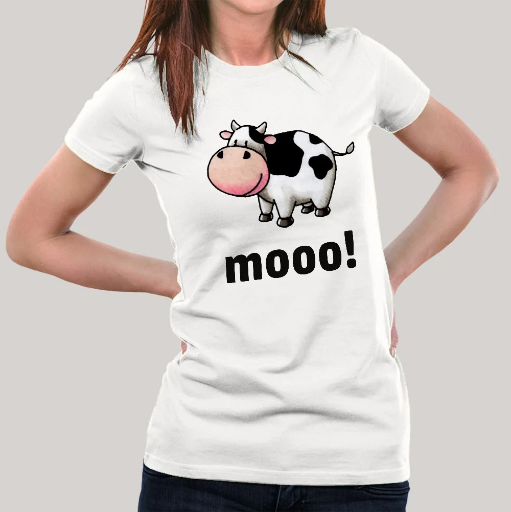 Cow Mooo T-shirt For Women