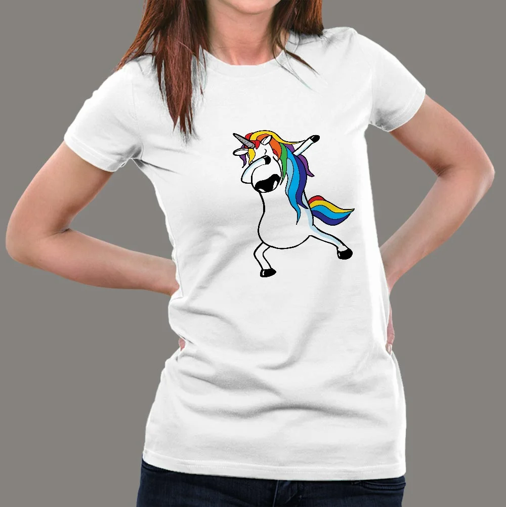 Dabbing Unicorn Dancing Women’s T-shirt