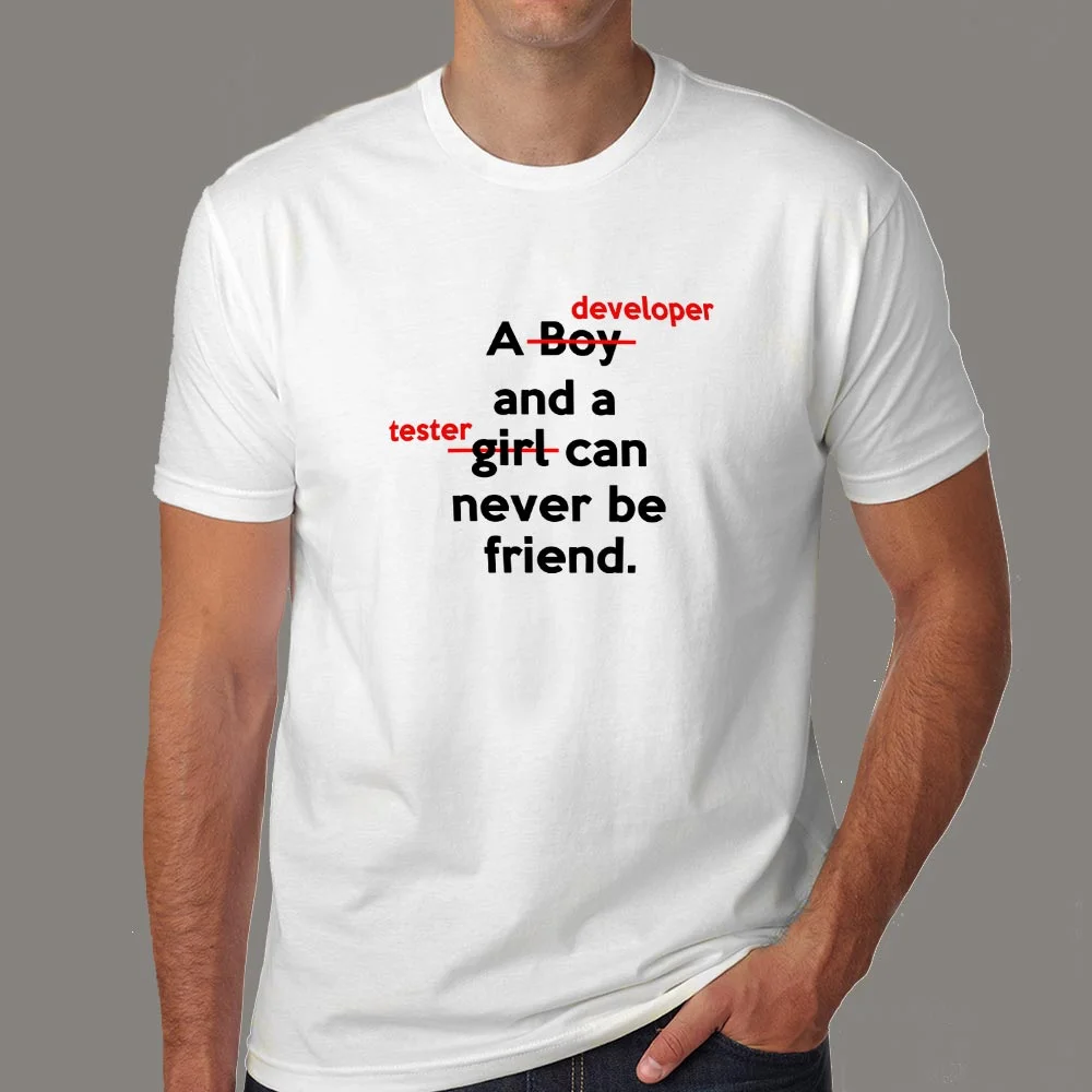 Dev vs Tester Men's T-Shirt - Coding Rivalries Unleashed