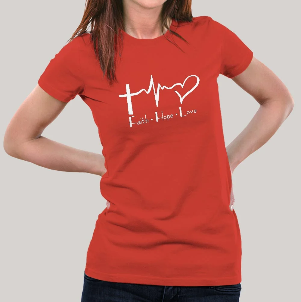 Buy Faith Hope Love Women's Christian T-shirt At Just Rs 349 On Sale!
