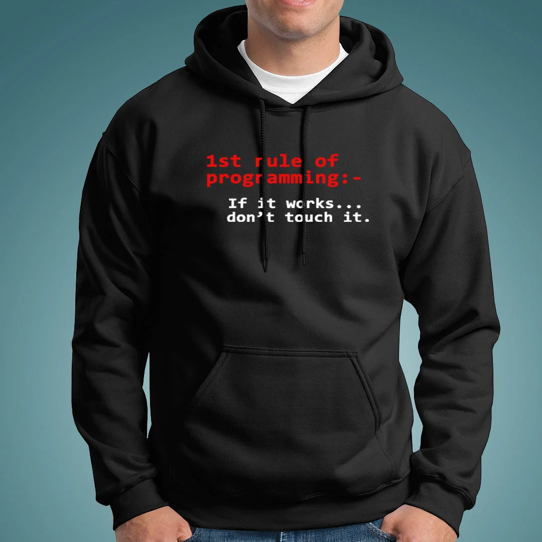 First Rule Of Programming Men's Hoodies India