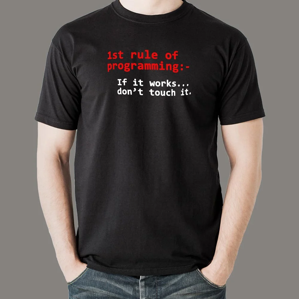 First Rule of Programming Tee - Never Talk About Programming