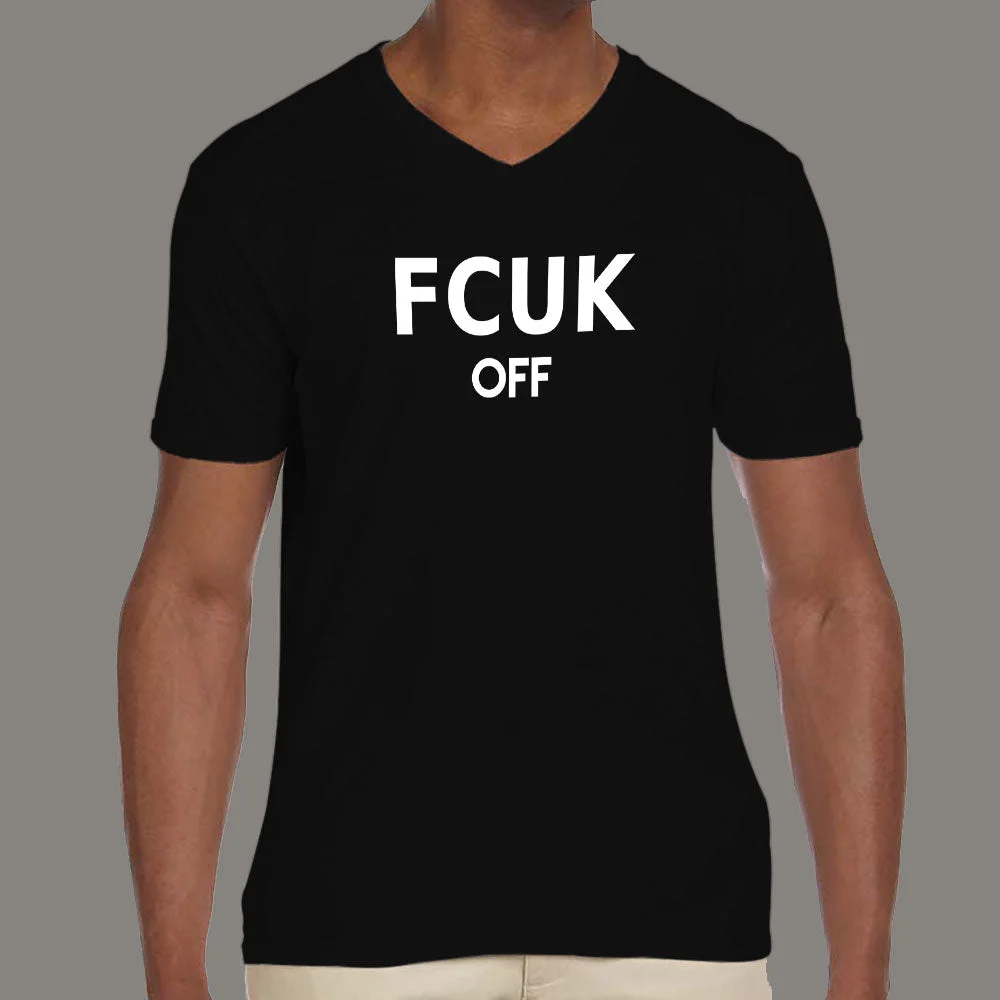Buy FCUK off Men's T-shirt V-Neck  At Just Rs 349 On Sale!