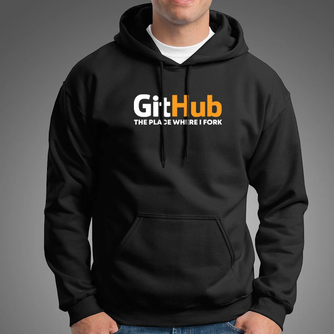 Github - The place where I Fork Men's Programming Hoodies India