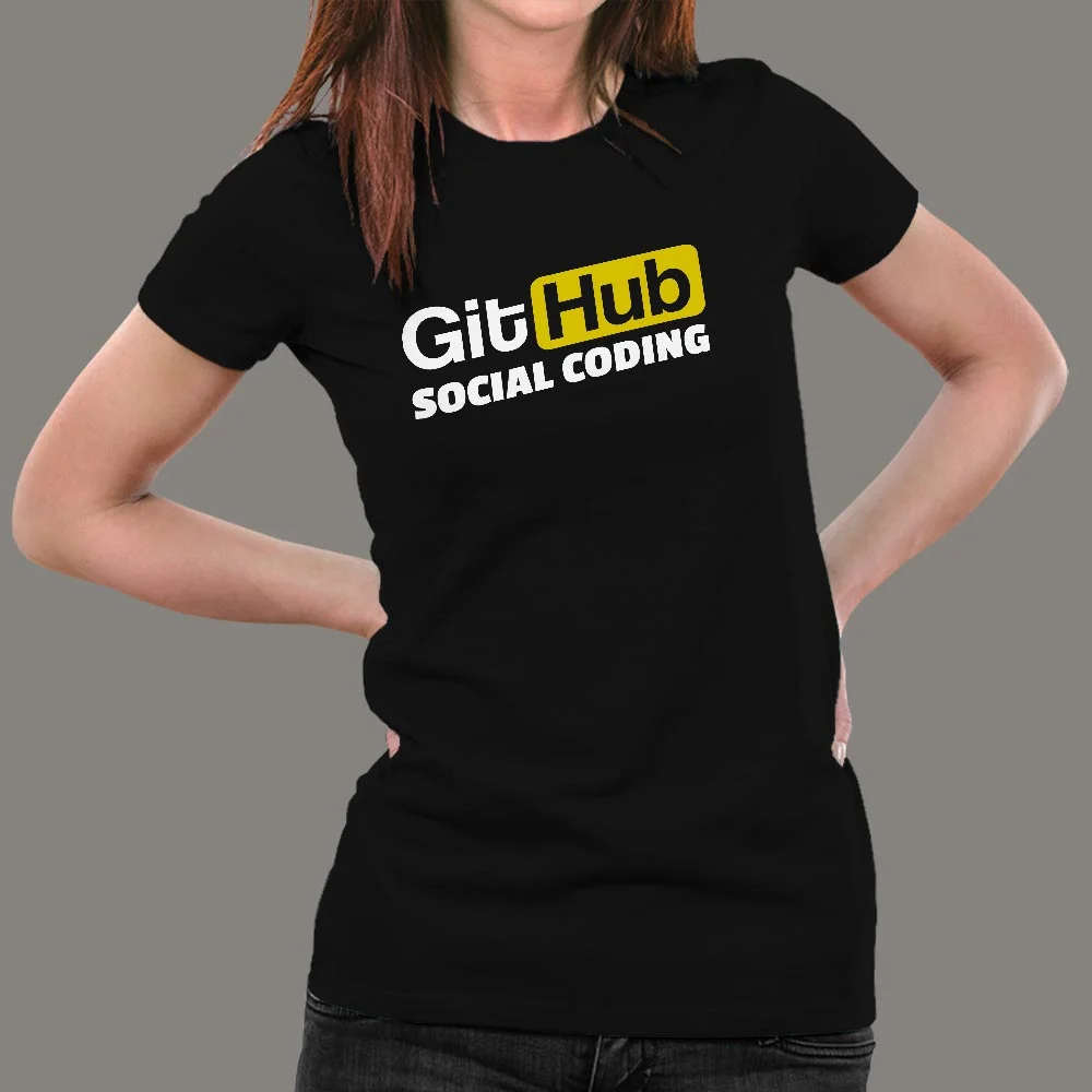 Github Social Coding T-Shirt For Women