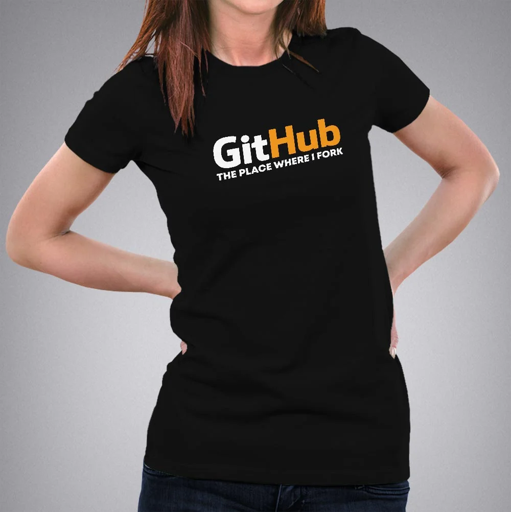 Github - The place where I Fork Women's Programming T-shirt India