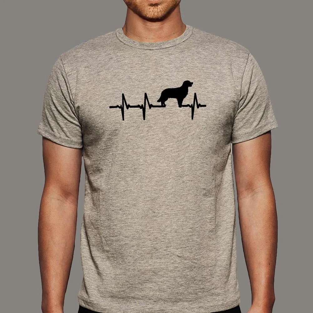Golden Retriever Heartbeat T-Shirt For Men