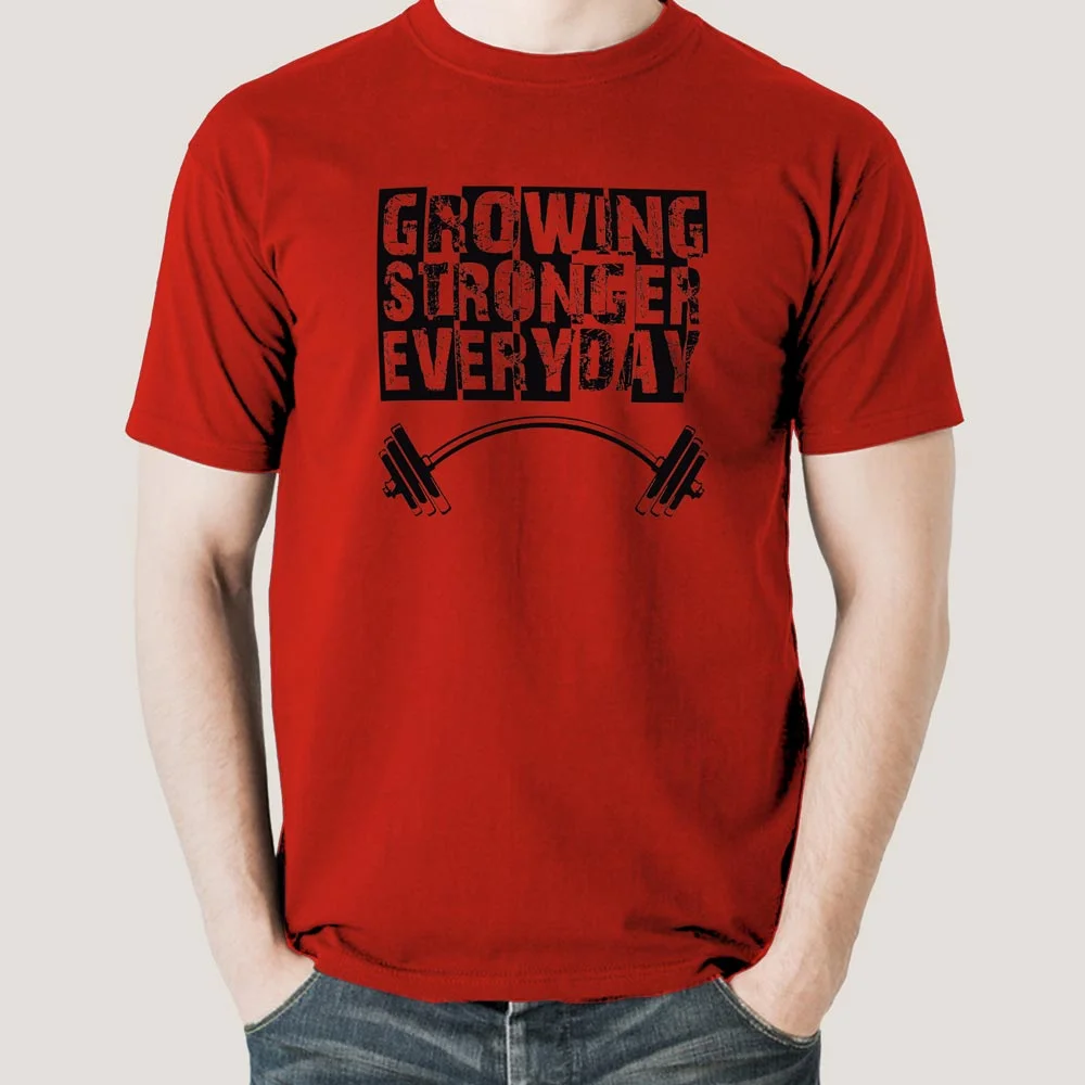 Buy Growing Stronger Everyday - Motivational Men's T-shirt At Just Rs 349 On Sale!