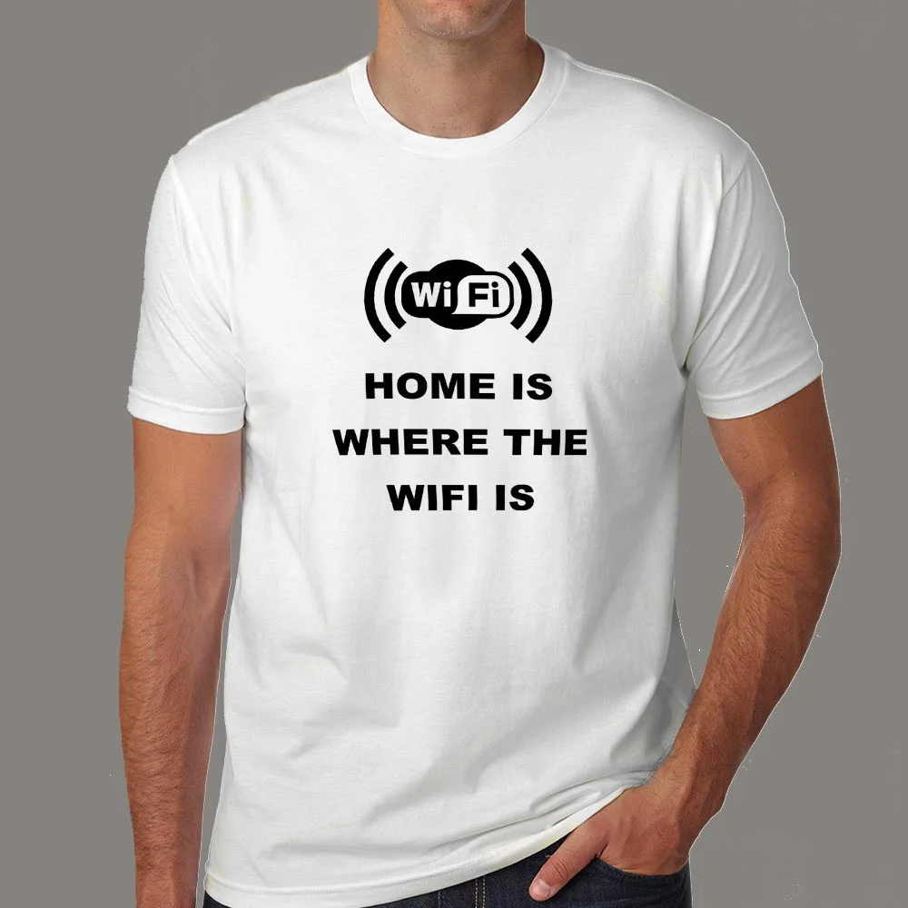 Home Is Where The Wifi Is - Remote Work Men's Tee
