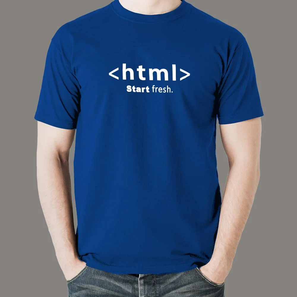 Men's Start Fresh Opening HTML Tag Tee