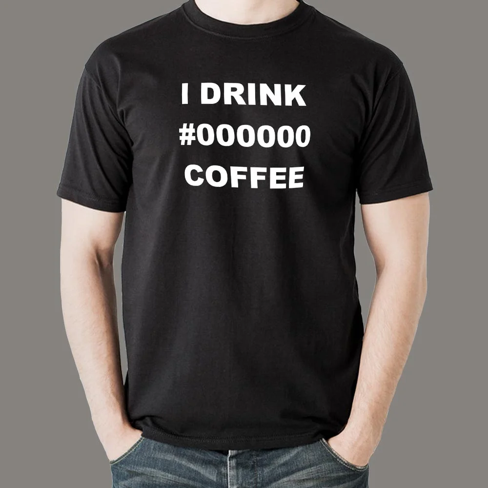 I Drink Black Coffee Men's Programmer Shirt