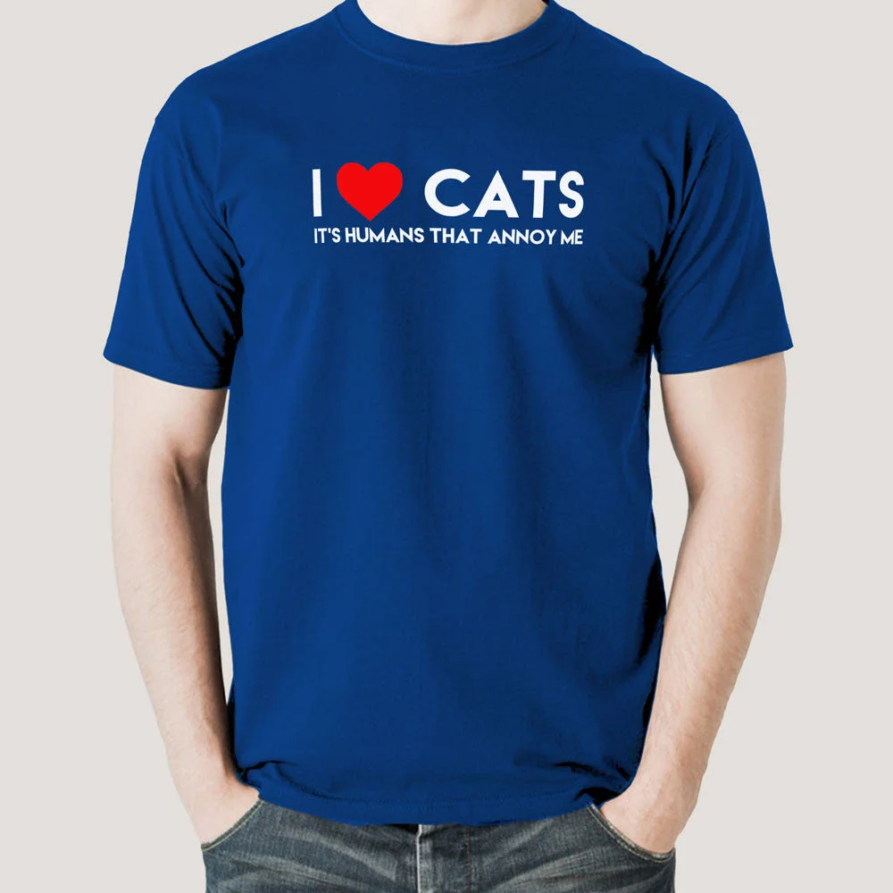 I Love Cats, It's Humans That Annoy Me, Men's T-shirt