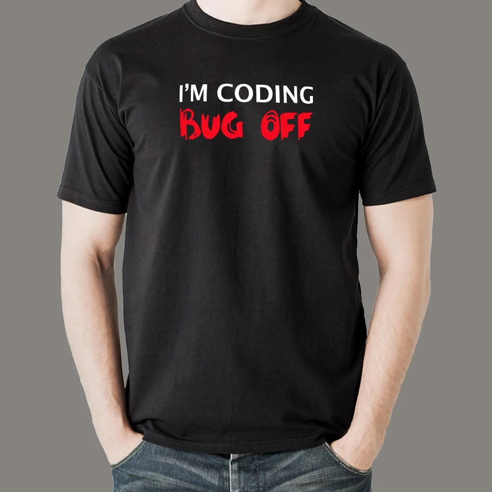 Coding Zone T-Shirt - Bug Off, I'm Coding